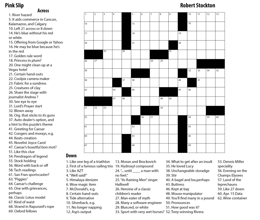 Printable Aarp Crossword Puzzles - Free Crossword Puzzles Printable