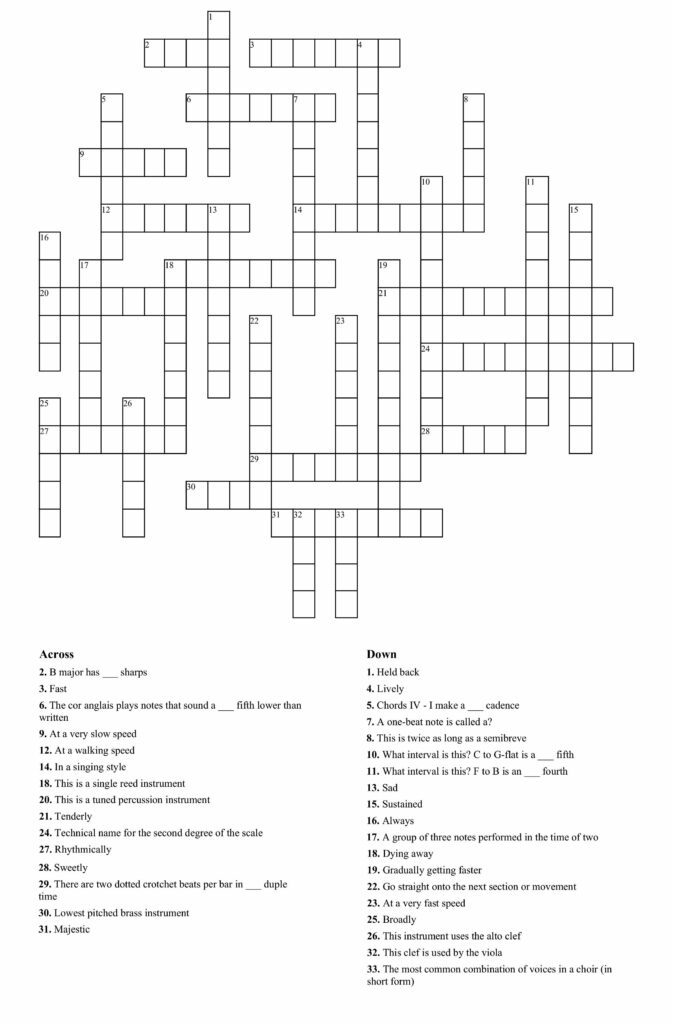 Crossword Puzzles 5th Grade Free Crossword Puzzles Printable