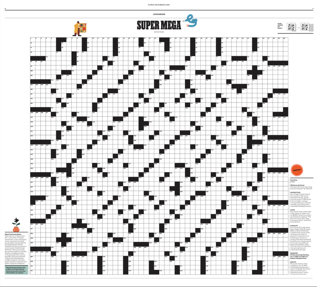 New York Times Giant Crossword Puzzle Free Crossword Puzzles Printable