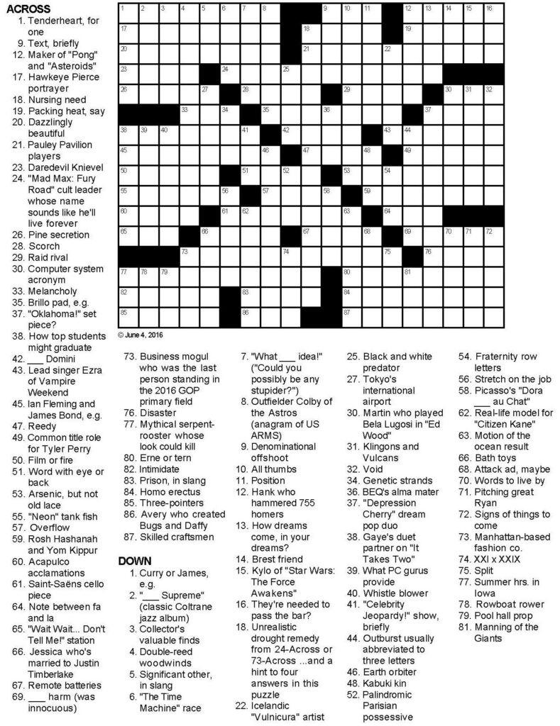 Pop Culture Crossword Puzzles Printable Free Crossword Puzzles Printable Pop Culture Crossword Puzzles Printable Free Crossword Puzzles Printable