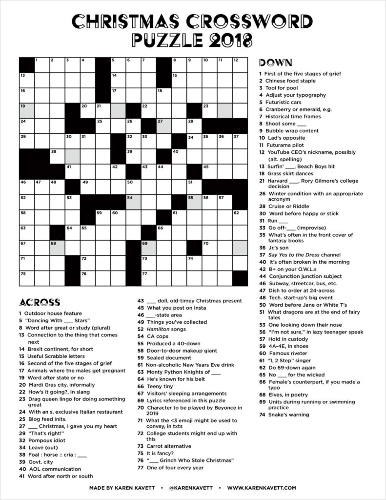 Christmas Crossword Puzzle Adults Free Crossword Puzzles Printable Christmas Crossword Puzzle Adults Free Crossword Puzzles Printable