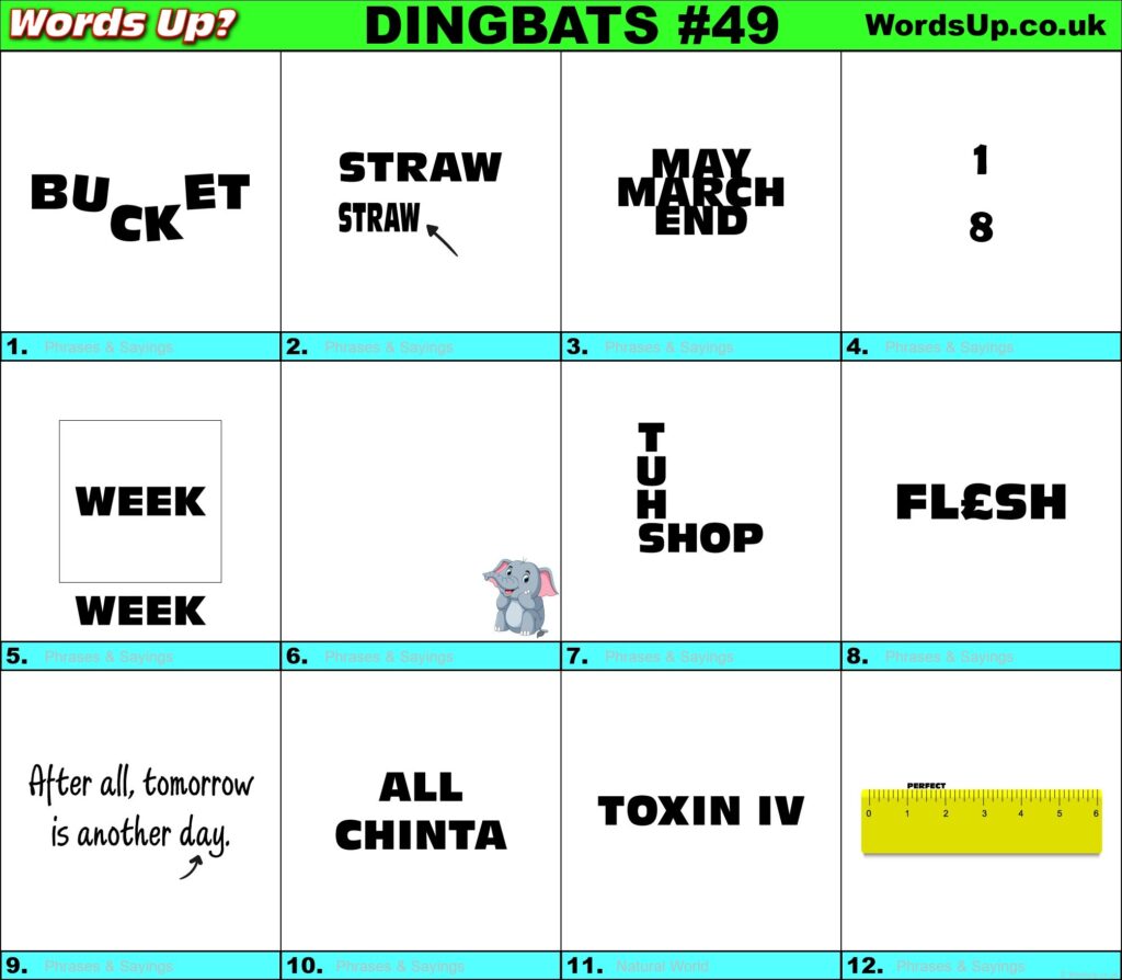 Dingbats With Answers Pdf Free Crossword Puzzles Printable