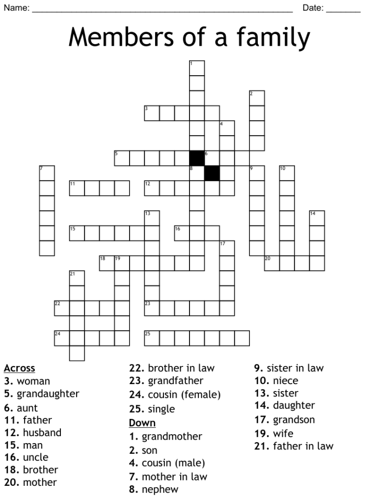 family crossword generator