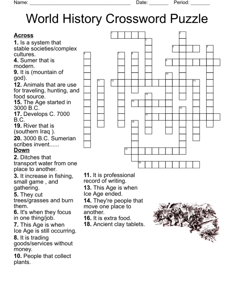 Printable History Crossword Puzzle Free Crossword Puzzles Printable