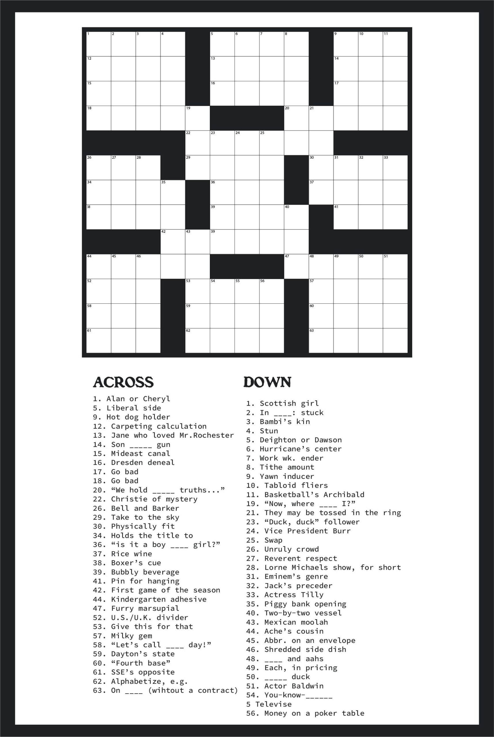 Large Print Easy Crossword Puzzles Printable Free Crossword Puzzles Large Print Easy Crossword Puzzles Printable Free Crossword Puzzles