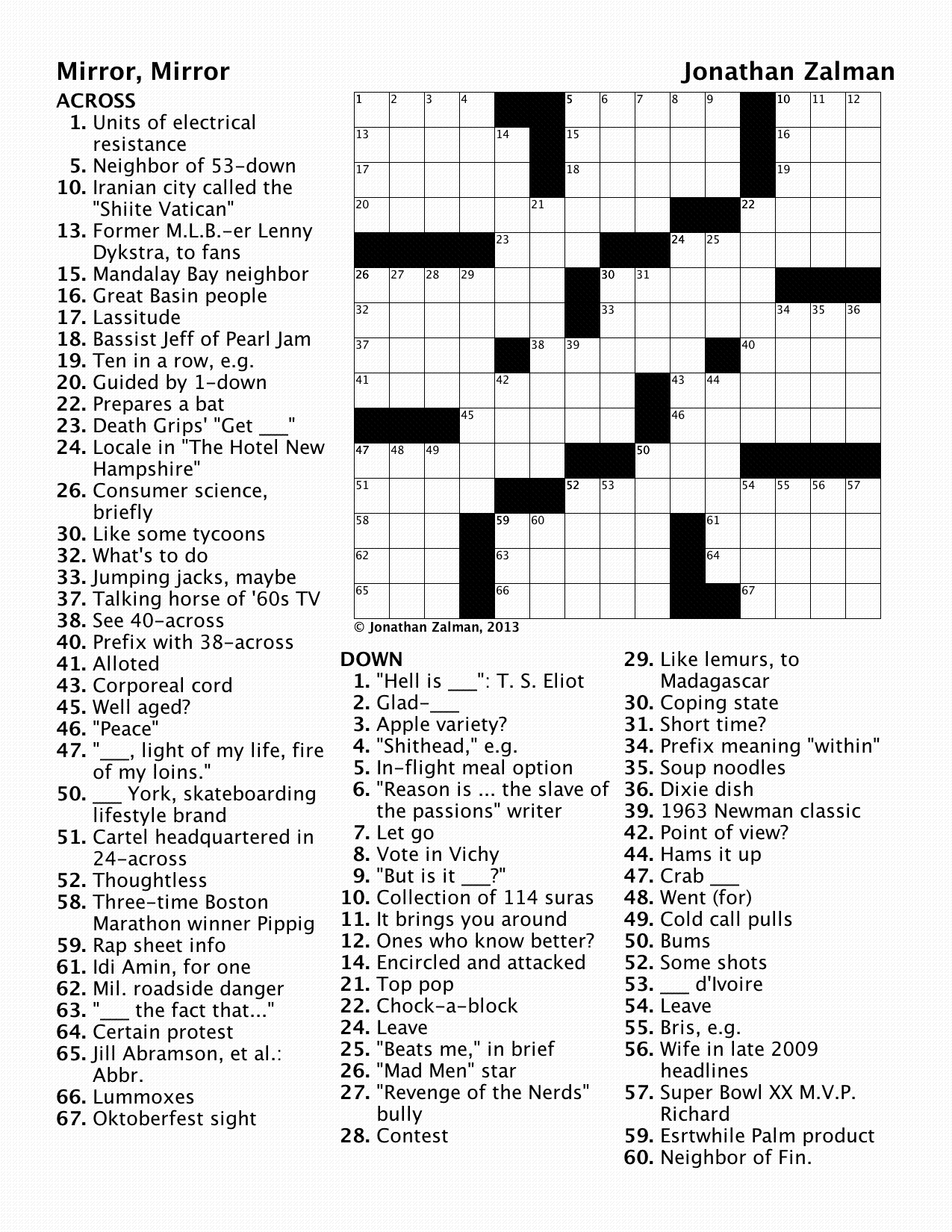 Printable Crossword Puzzles Mirroreyes Free Crossword Puzzles Printable Printable Crossword Puzzles Mirroreyes Free Crossword Puzzles Printable