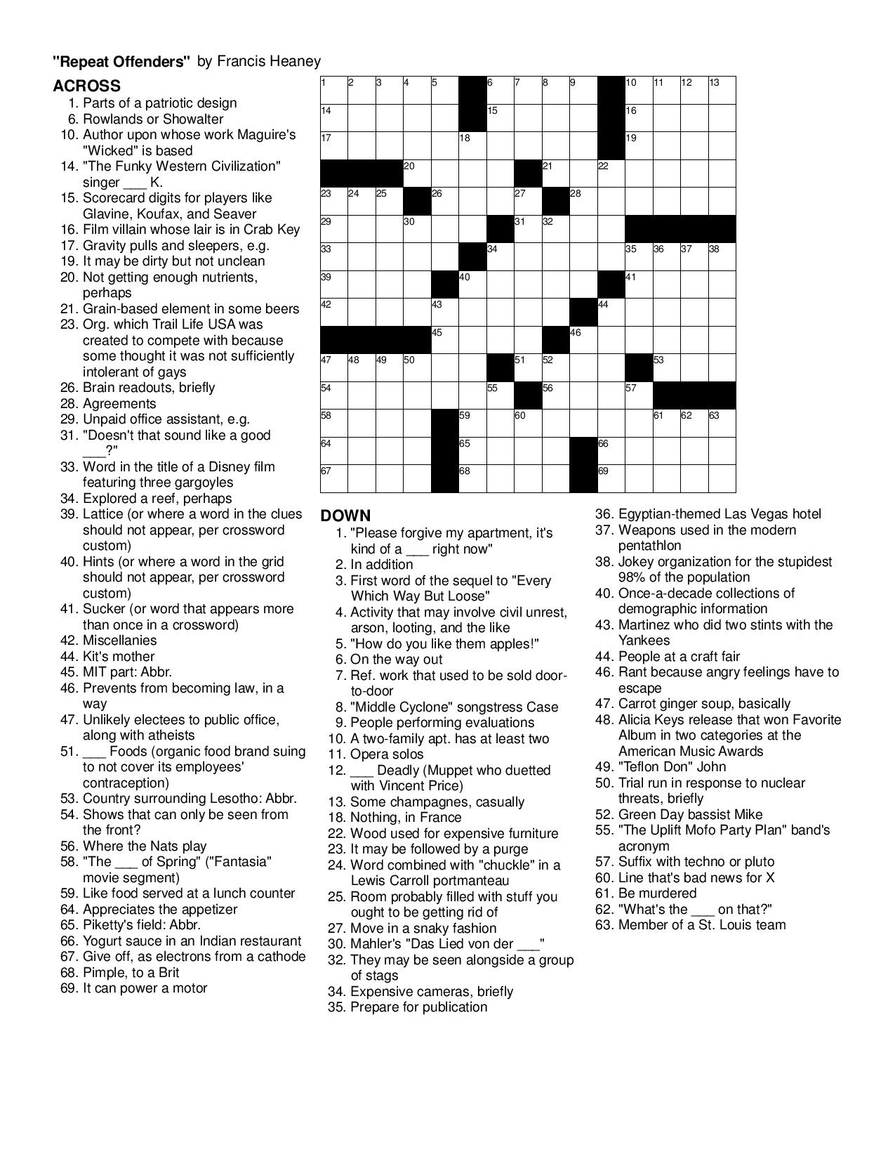 Free Printable Evan Birnholz Sunday Crossword Puzzles - Free Crossword