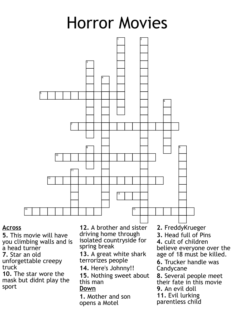 tours hollywood crossword