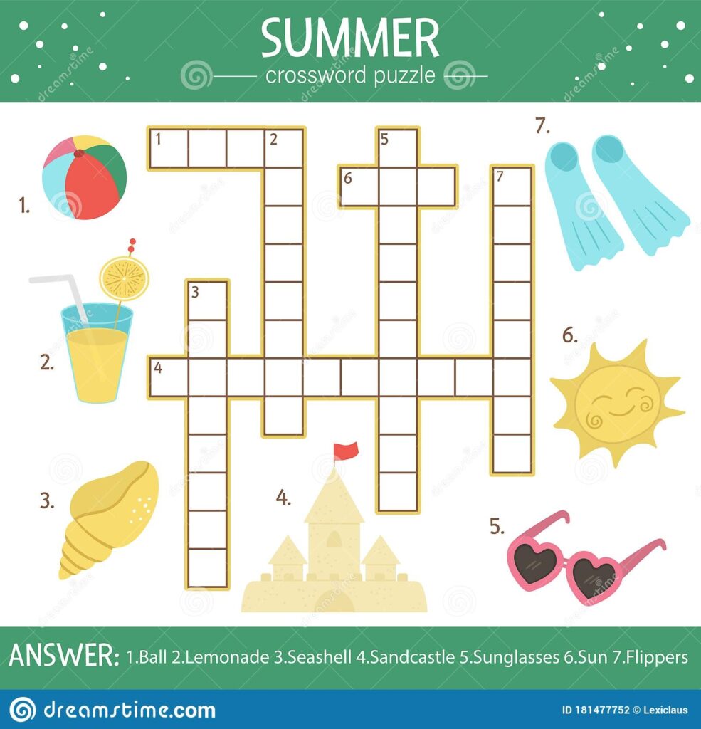 Summer Crossword Puzzle Printable - Free Crossword Puzzles Printable