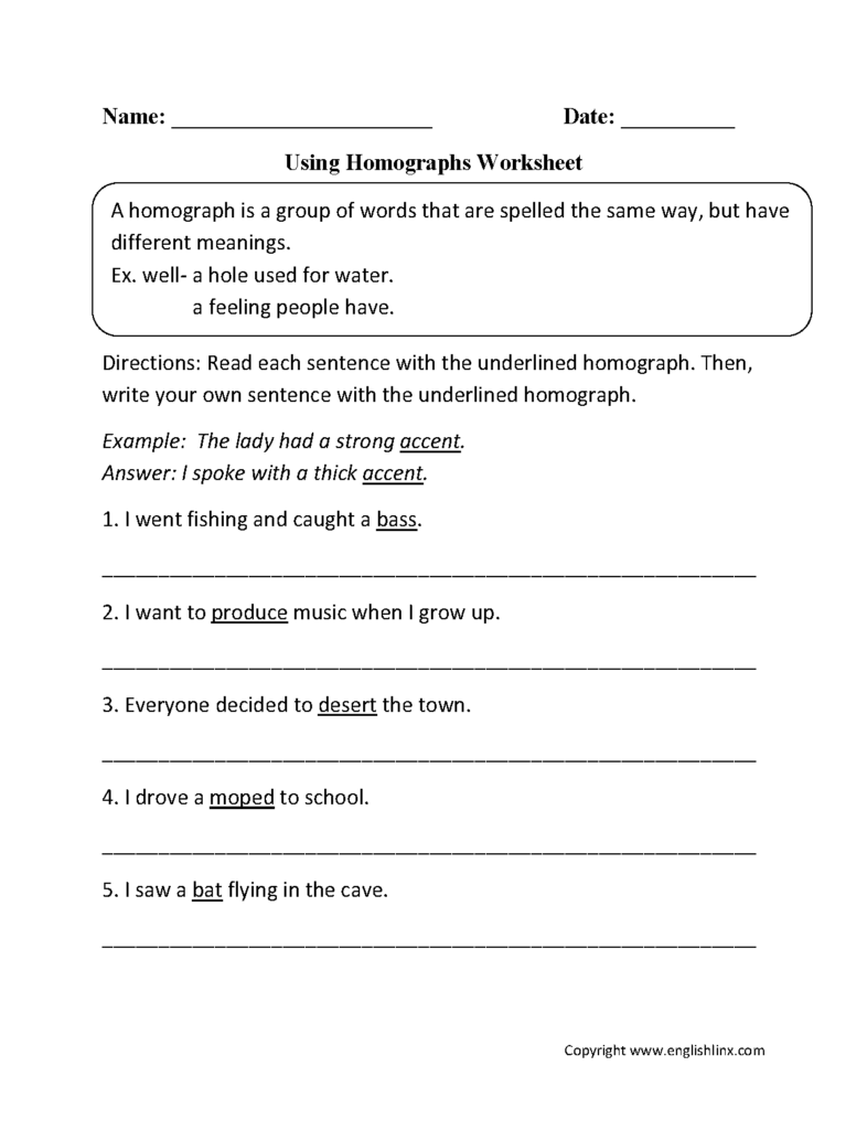 Printable Homograph Puzzles - Free Crossword Puzzles Printable