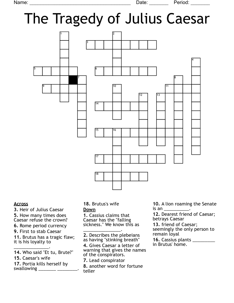 Julius Caesar Crossword Puzzle Free Crossword Puzzles Printable Julius Caesar Crossword Puzzle Free Crossword Puzzles Printable